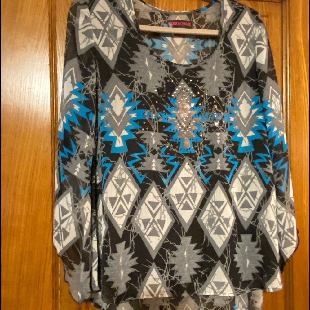 Womens Rock and Roll Cowgirl Tunic, Size Medium